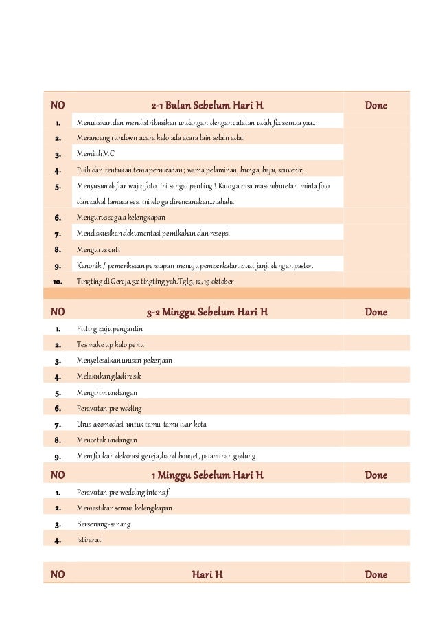 Detail Template List Persiapan Pernikahan Nomer 13