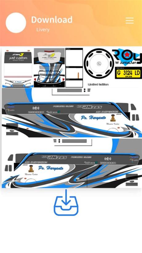 Detail Template Livery Bus Simulator Indonesia Nomer 14