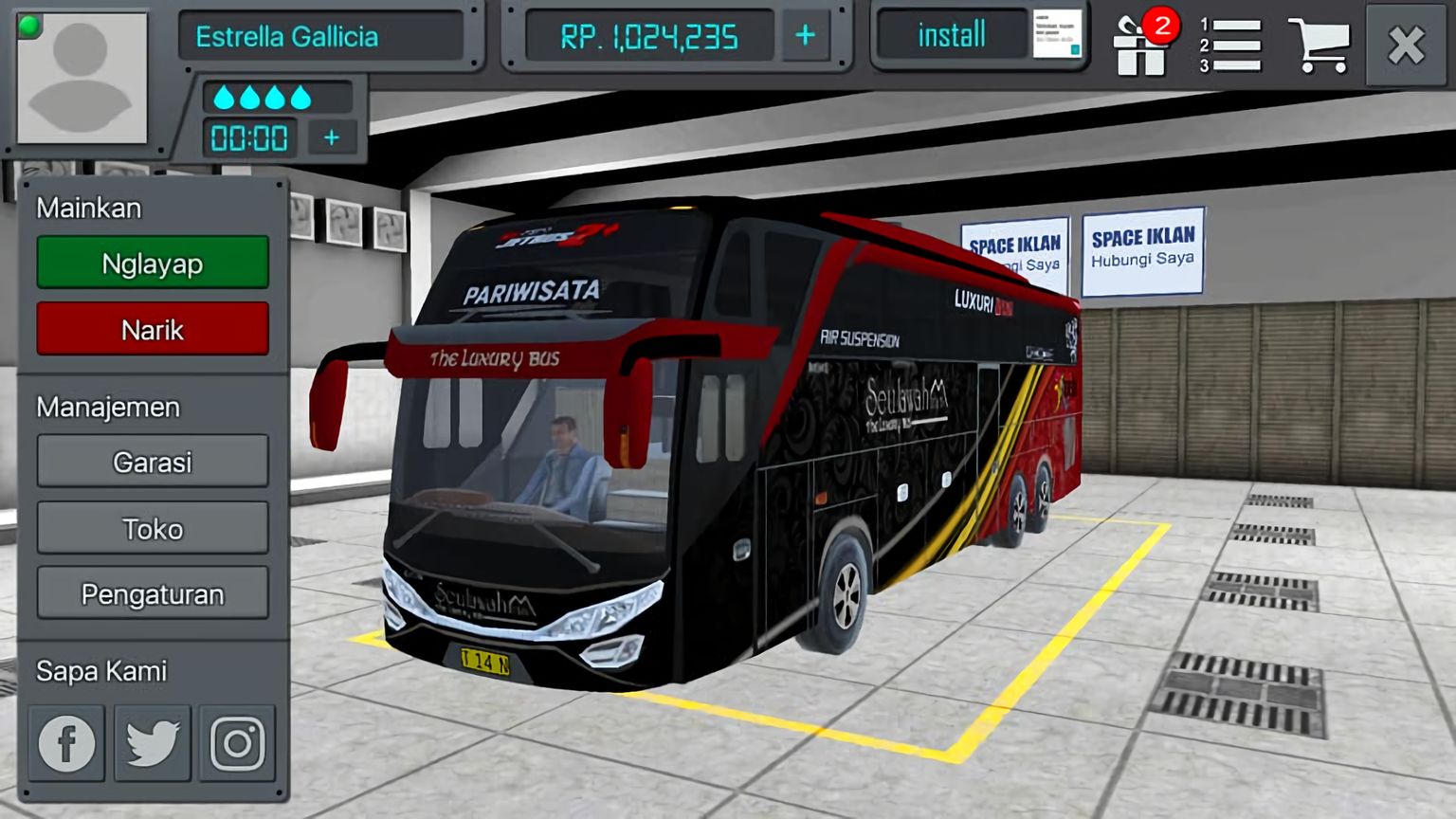 Detail Template Livery Bus Simulator Indonesia Nomer 27