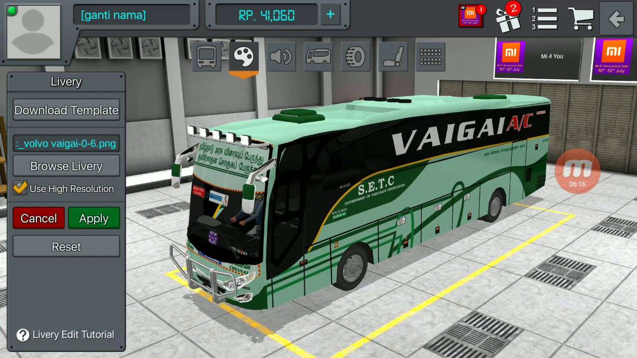 Detail Template Livery Bus Simulator Indonesia Nomer 34