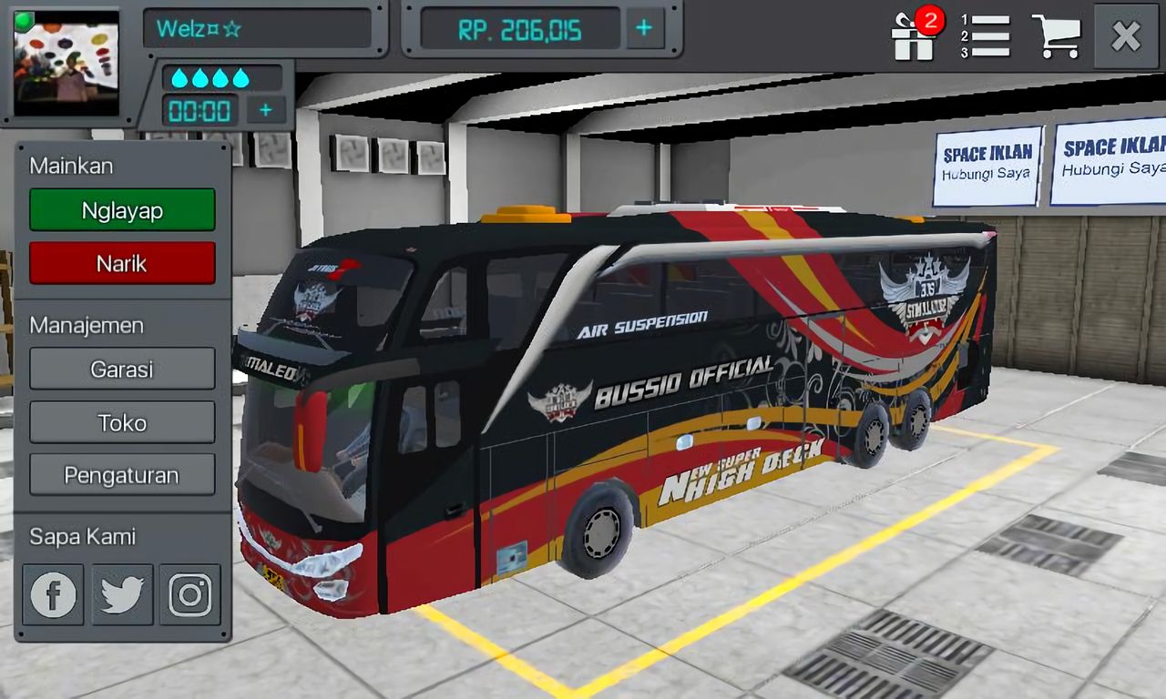 Detail Template Livery Bus Simulator Indonesia Nomer 40