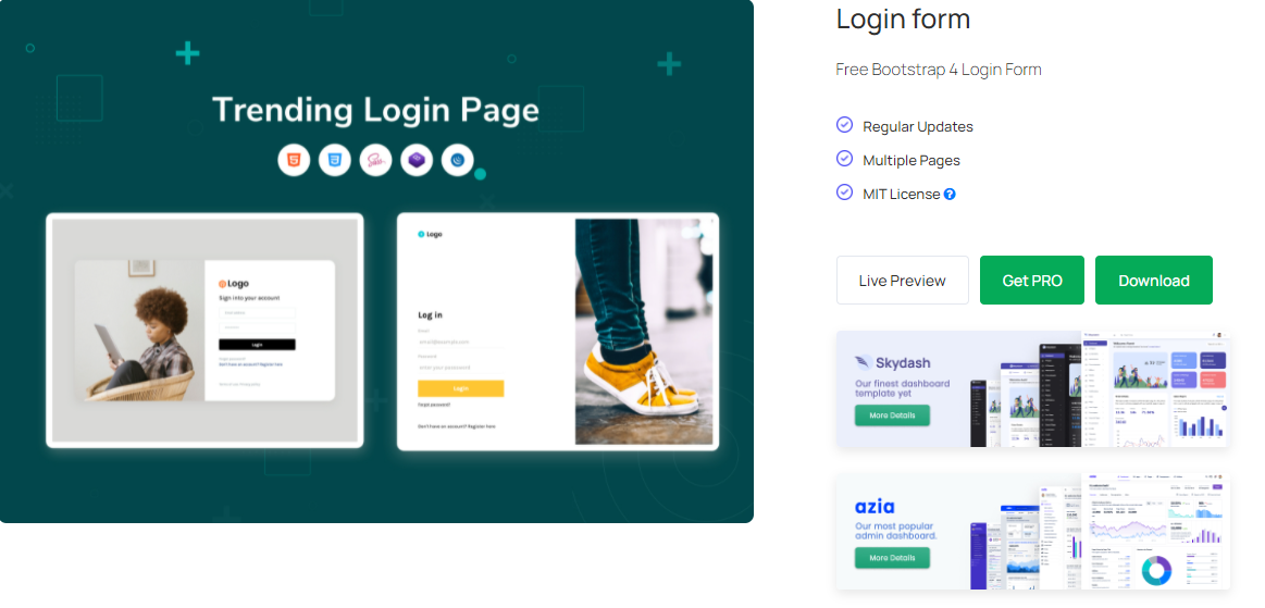 Detail Template Login Bootstrap 4 Nomer 47