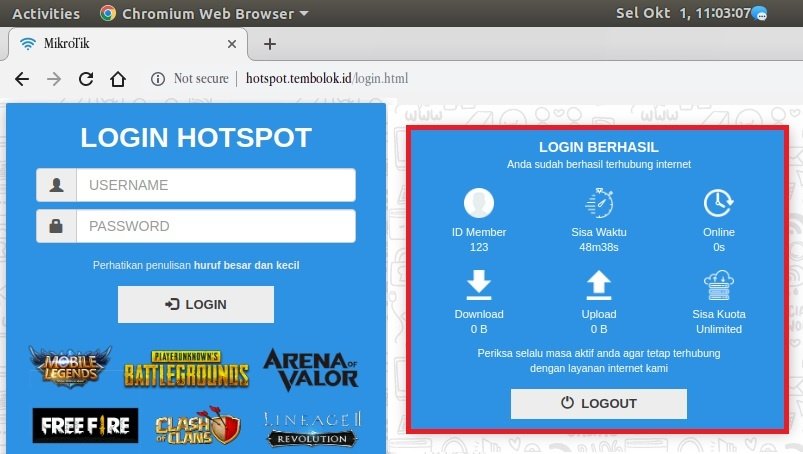 Detail Template Login Mikhmon Nomer 15