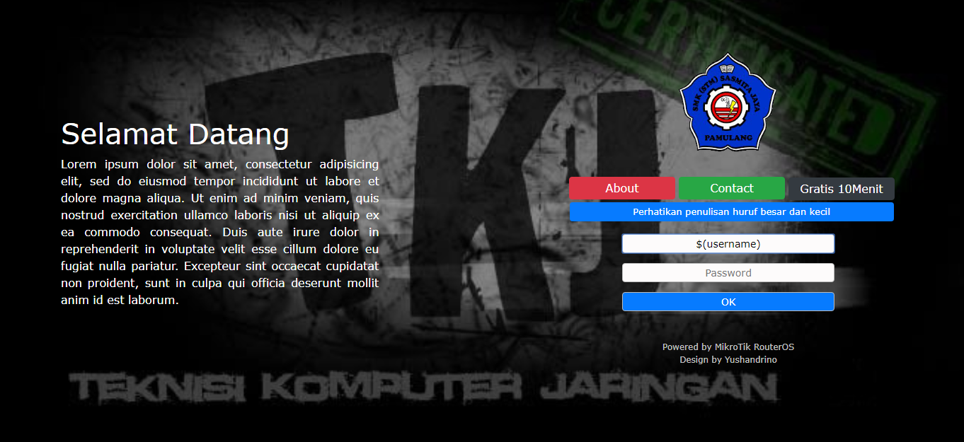 Detail Template Login Mikrotik Sekolah Nomer 4