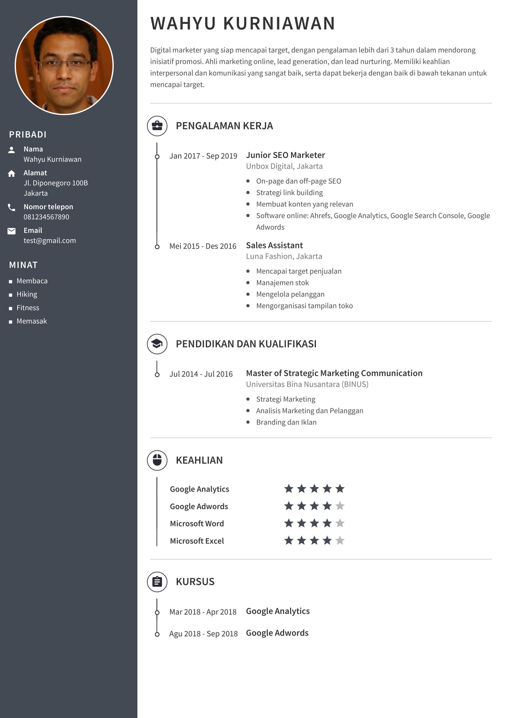 Detail Template Membuat Cv Nomer 40