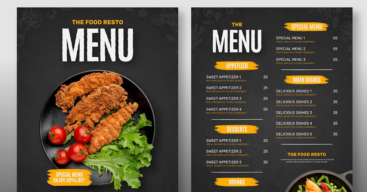 Detail Template Menu Makanan Cdr Nomer 6