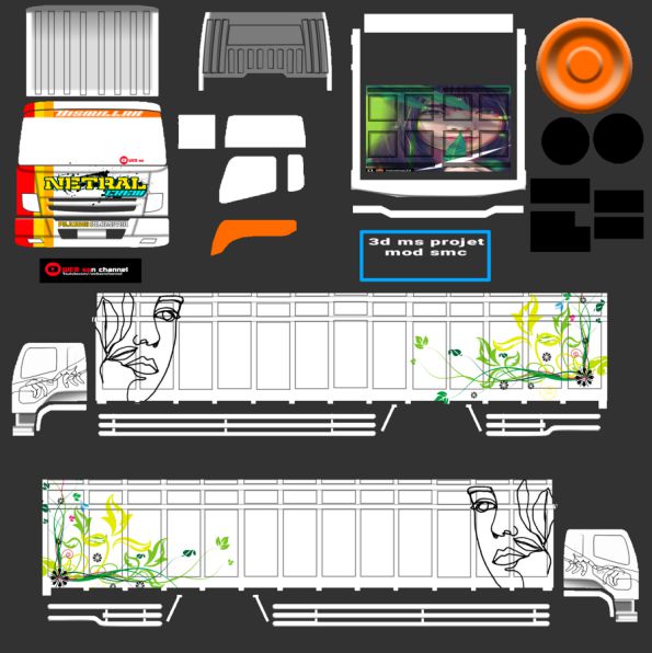 Detail Template Mod Truck Bussid Nomer 37