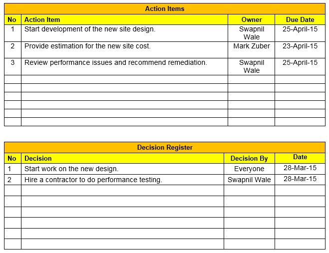 Detail Template Mom Meeting Excel Nomer 10