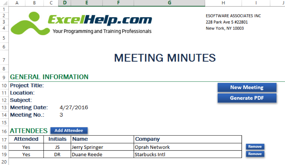Detail Template Mom Meeting Excel Nomer 22