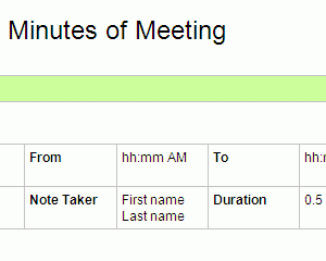 Detail Template Mom Meeting Excel Nomer 28