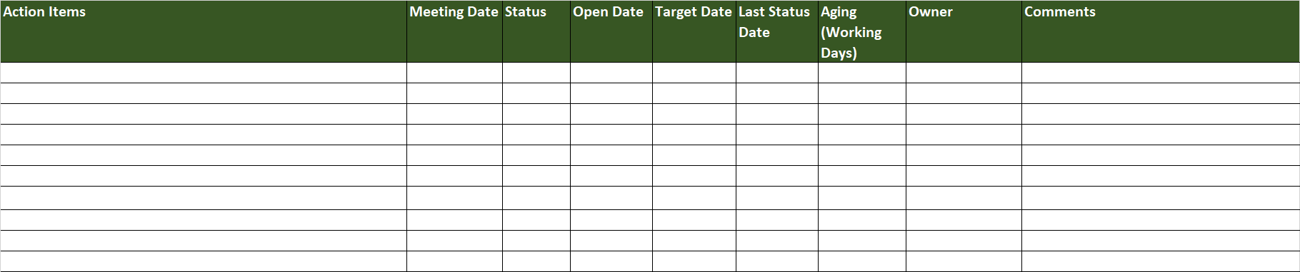 Detail Template Mom Meeting Excel Nomer 34