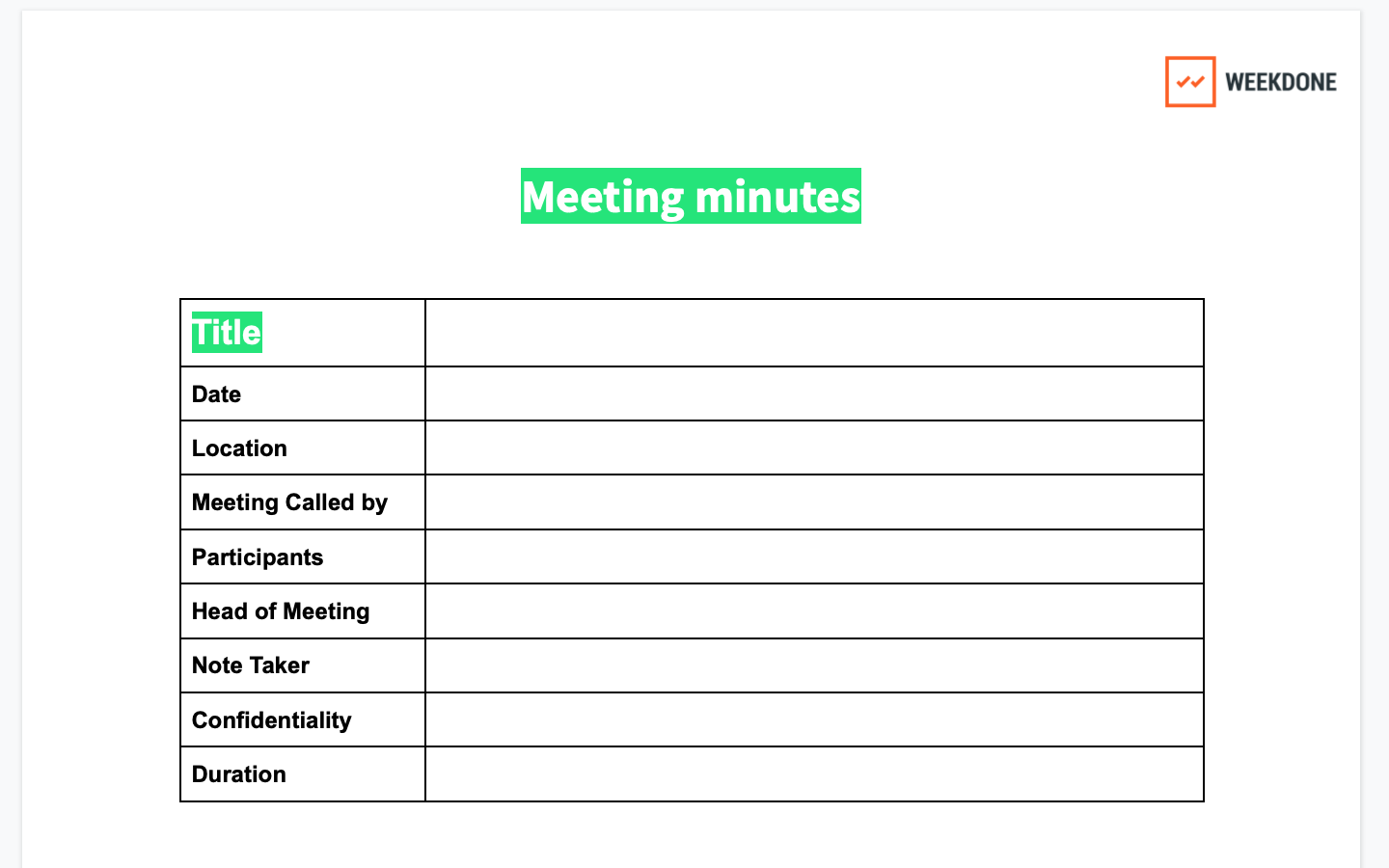 Detail Template Mom Meeting Excel Nomer 7