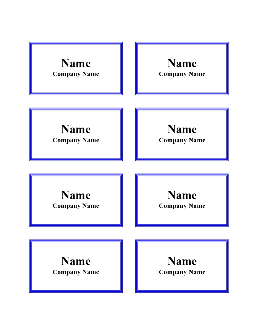 Template Name Tag Word - KibrisPDR
