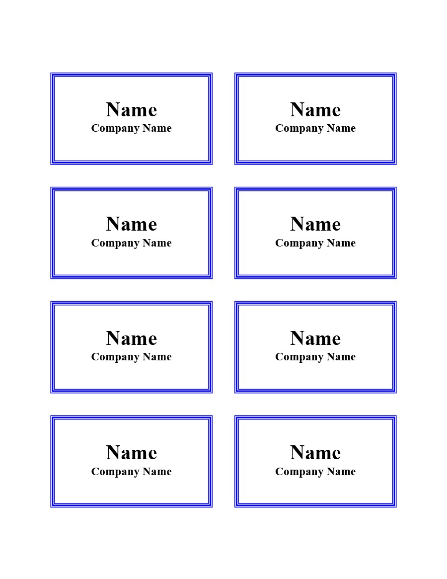 Template Name Tag Word - KibrisPDR