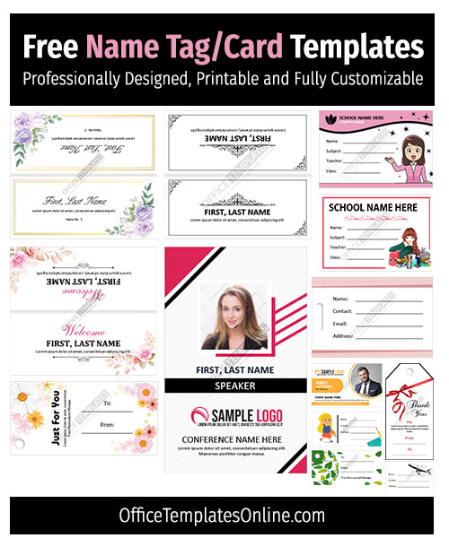 Detail Template Name Tag Word Nomer 16