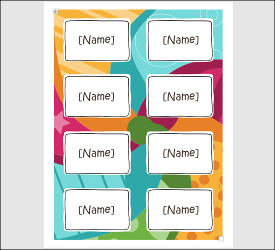 Detail Template Name Tag Word Nomer 8