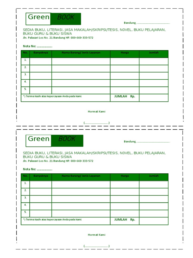 Detail Template Nota Docx Nomer 27