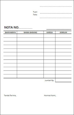 Template Nota Excel - KibrisPDR