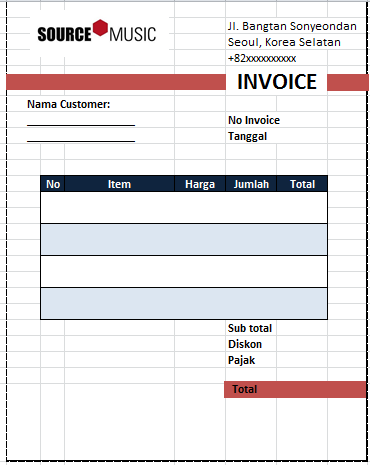 Detail Template Nota Excel Nomer 13