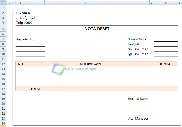 Template Nota Excel 53 Koleksi Gambar Template Nota Excel 53 Koleksi Gambar