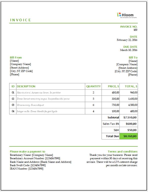 Detail Template Nota Excel Nomer 24