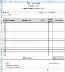 Detail Template Nota Excel Nomer 39