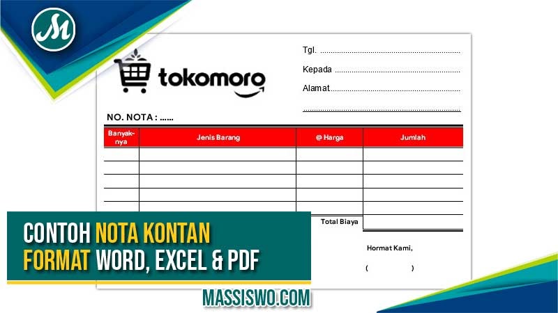Detail Template Nota Excel Nomer 44