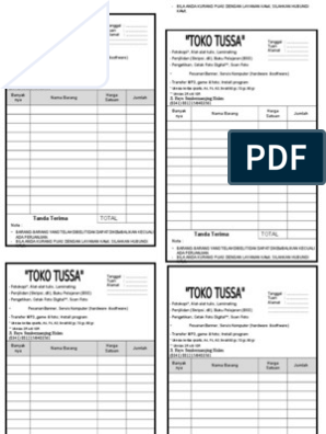 Detail Template Nota Kosong Nomer 44