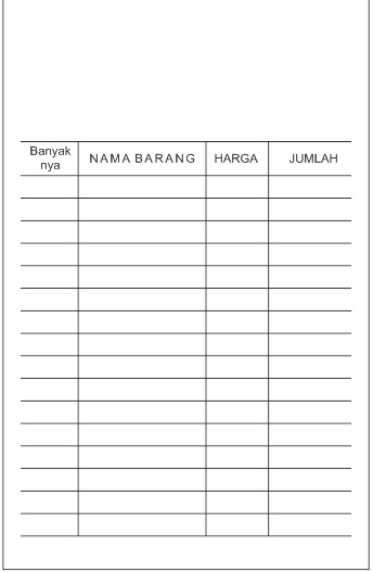 Detail Template Nota Kosong Nomer 47