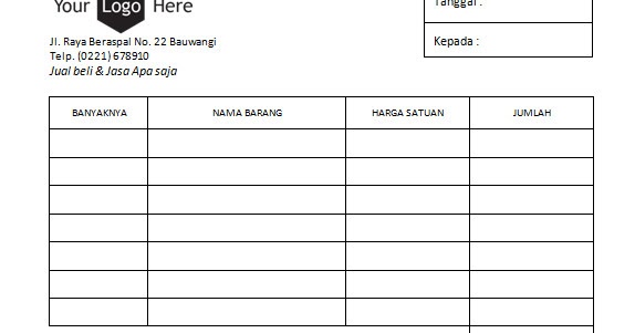 Detail Template Nota Psd Nomer 4