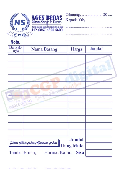 Detail Template Nota Toko Nomer 38