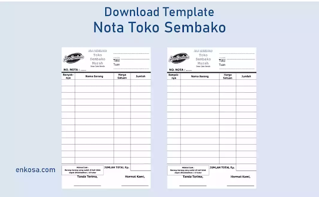 Detail Template Nota Toko Nomer 43