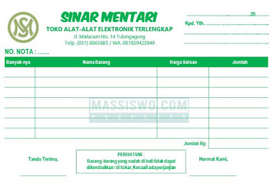 Detail Template Nota Toko Nomer 47