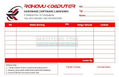 Detail Template Nota Toko Nomer 49