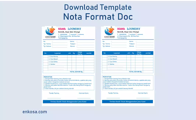 Detail Template Nota Word Nomer 31