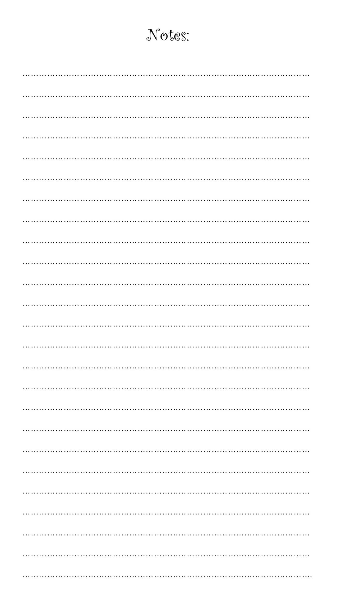 Detail Template Notebook Paper For Word Nomer 5