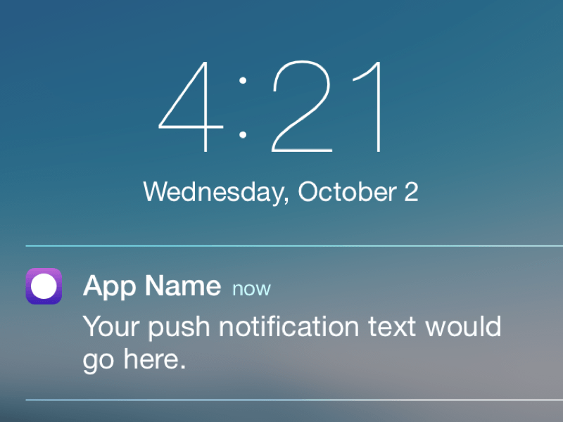 Detail Template Notification Iphone Nomer 8