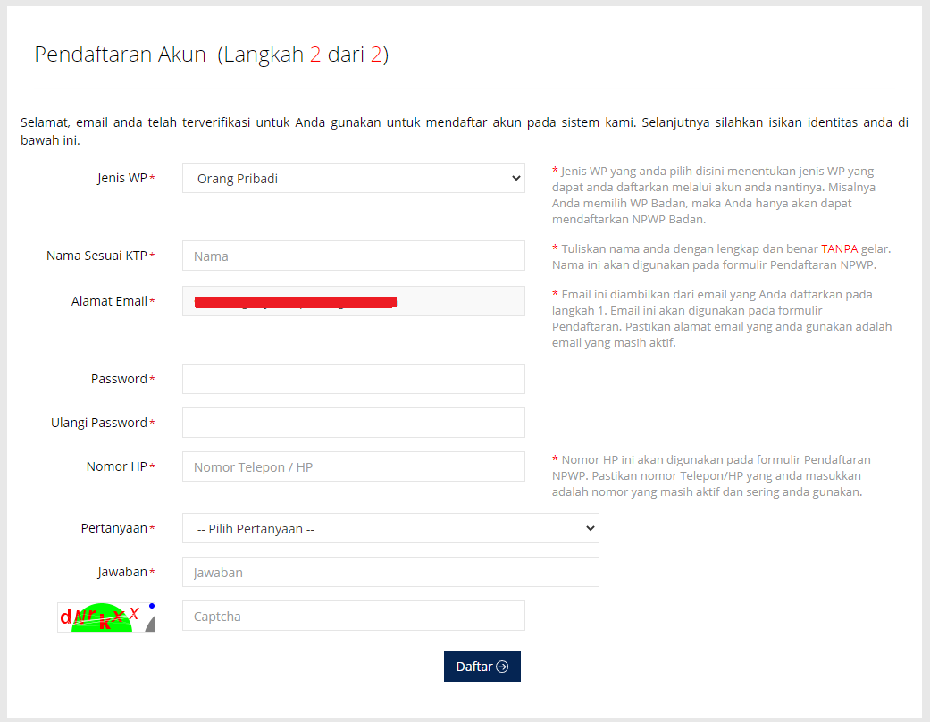 Detail Template Npwp Kosong Nomer 41