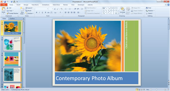 Detail Template Office Powerpoint 2010 Nomer 8