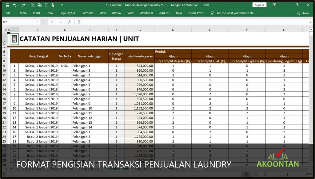 Detail Template Pembukuan Excel Nomer 25