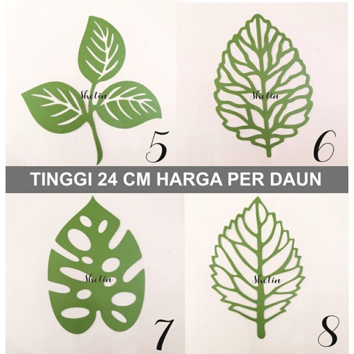 Detail Template Pola Daun Paper Flower Nomer 5