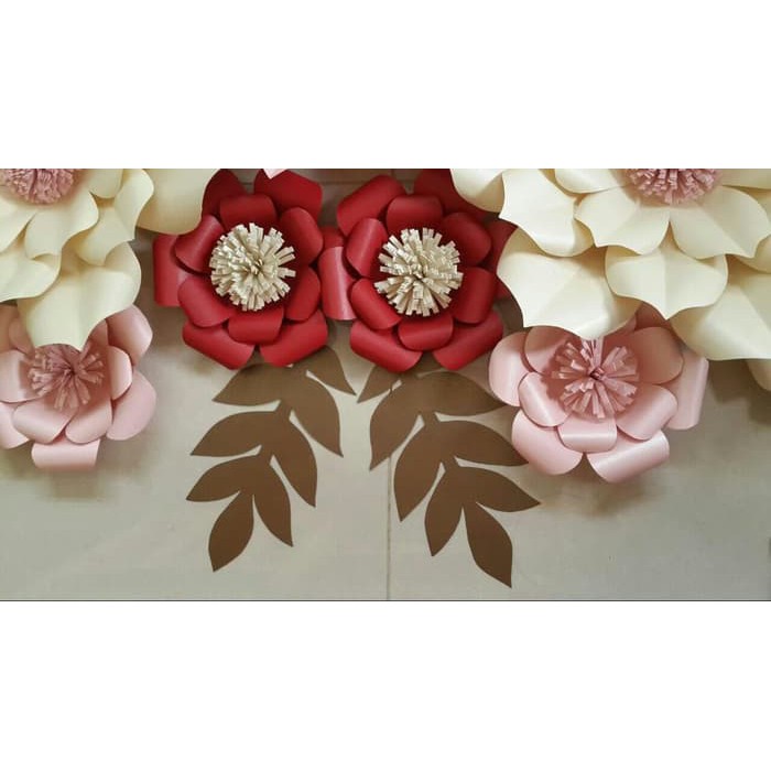 Detail Template Pola Daun Paper Flower Nomer 41