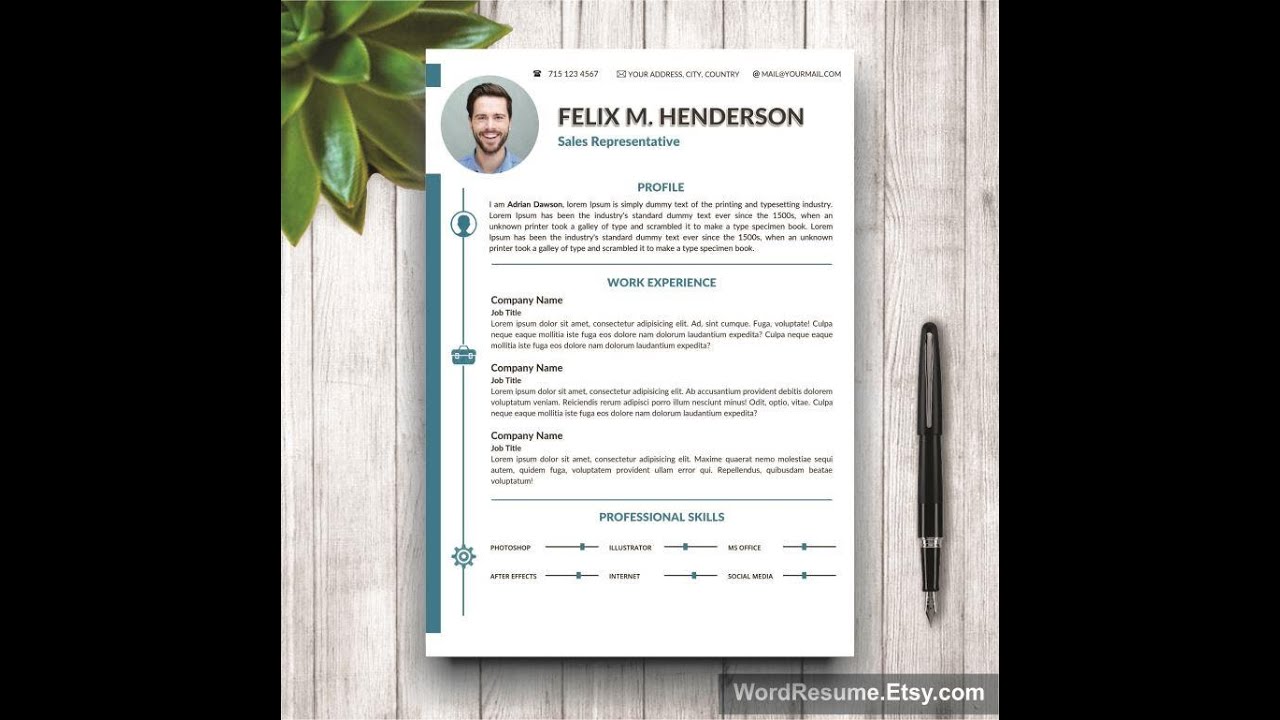 Detail Template Portfolio Word Nomer 9