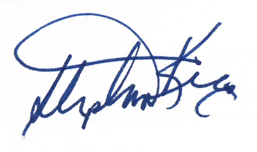 Detail Stephen King Autograph Nomer 16