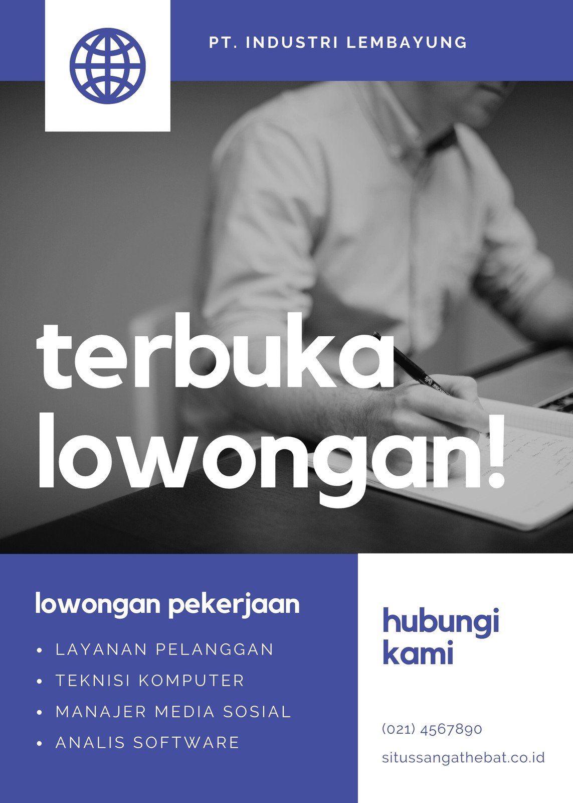 Detail Template Poster Lowongan Kerja Nomer 8