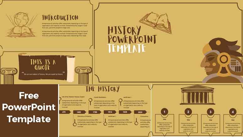 Template Powerpoint Free History - KibrisPDR