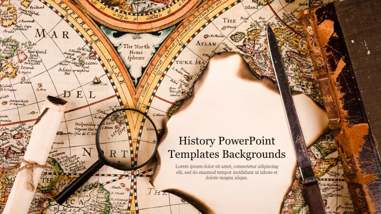 Detail Template Powerpoint Free History Nomer 5