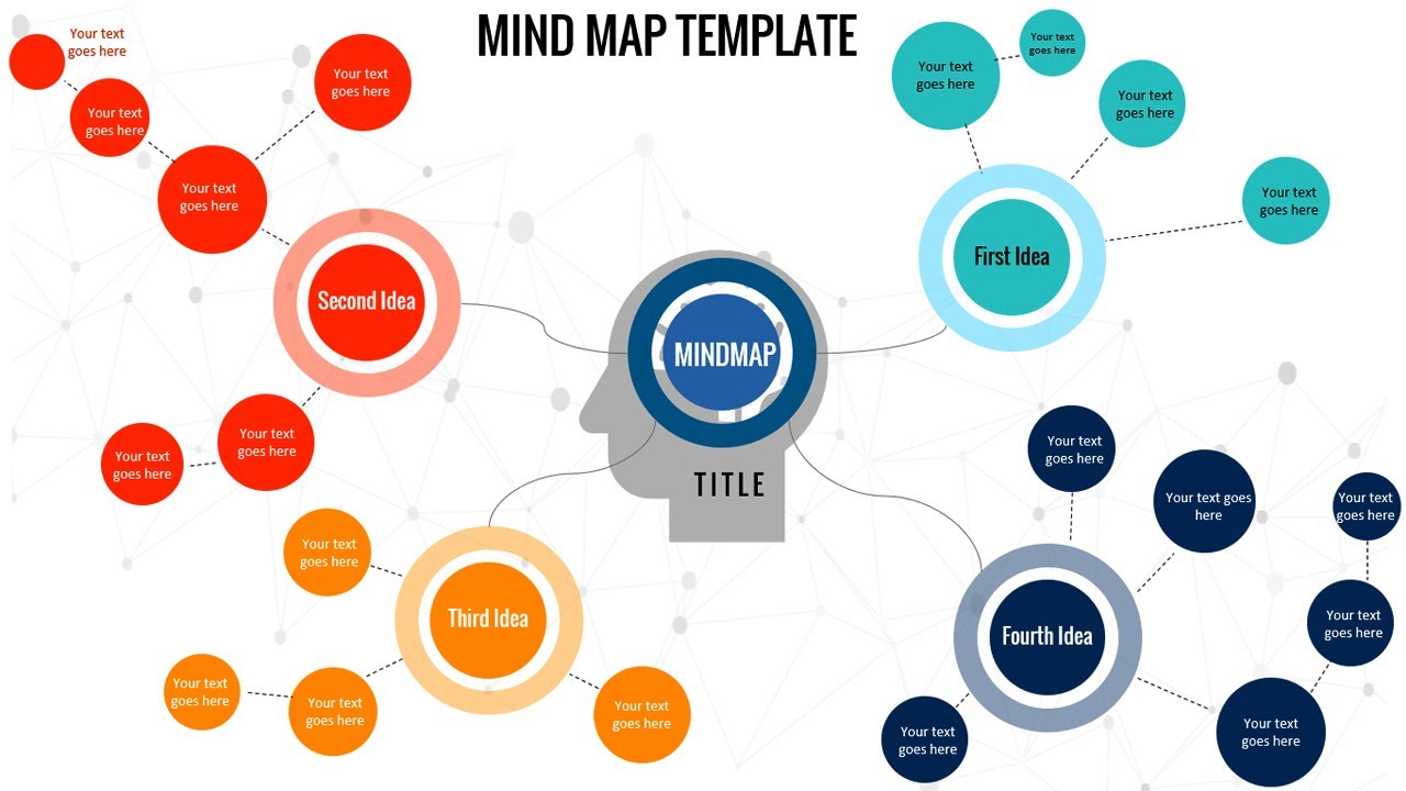 Template Powerpoint Mind Map - KibrisPDR