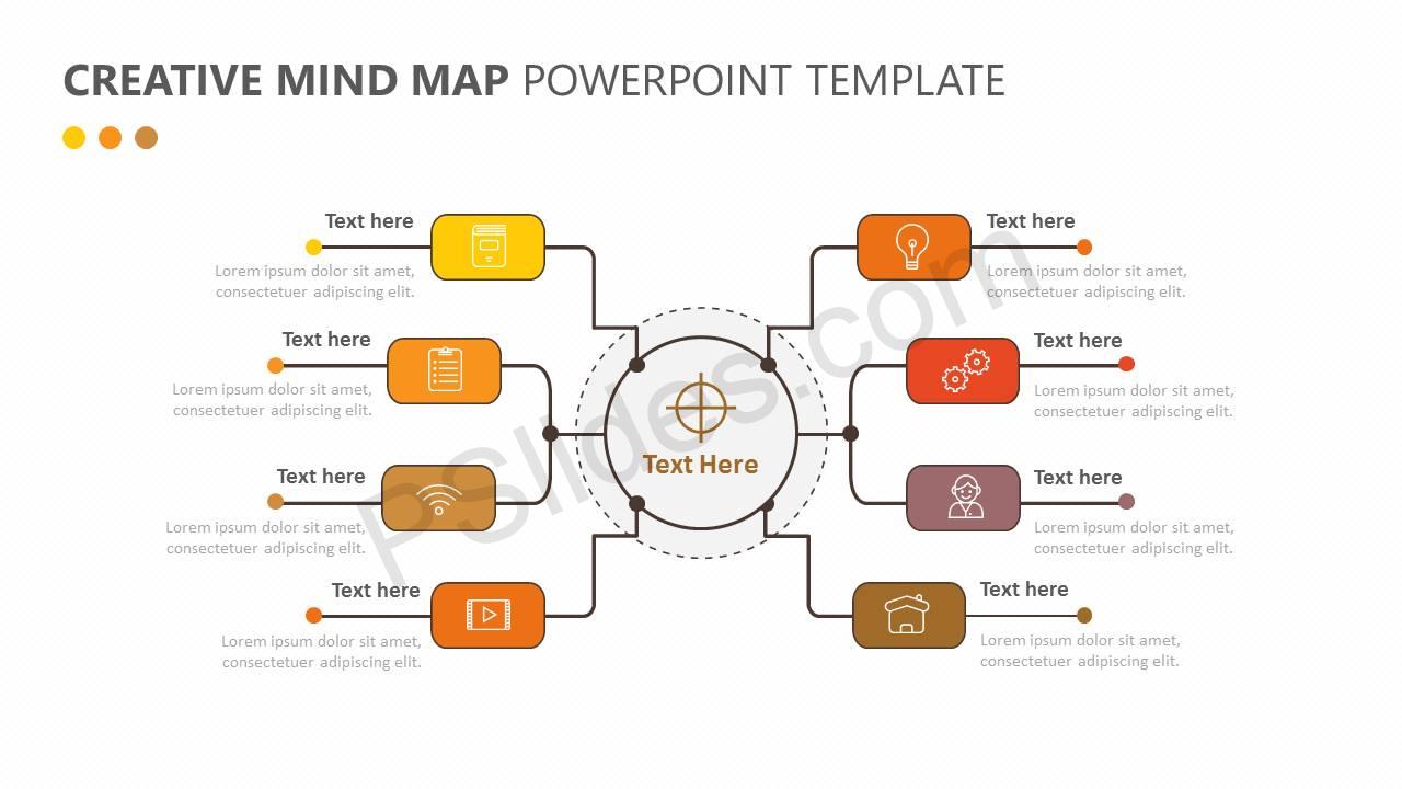 Detail Template Powerpoint Mind Map Nomer 25