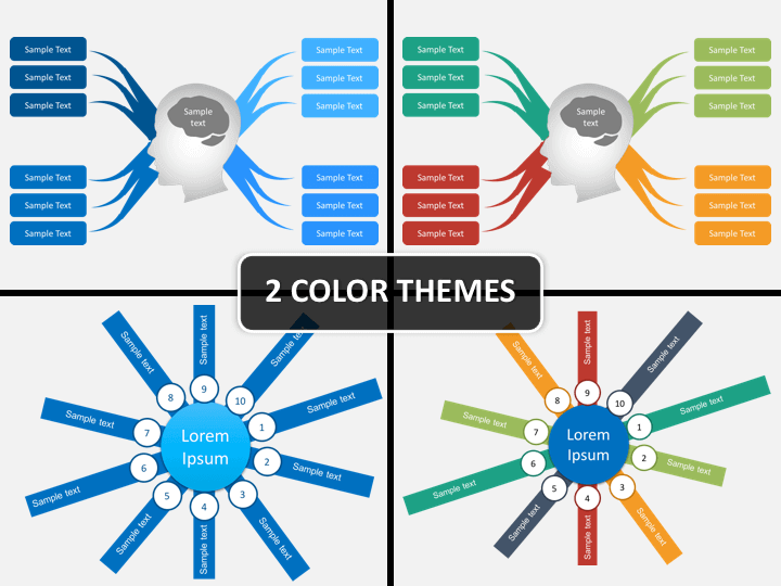 Detail Template Powerpoint Mind Map Nomer 28